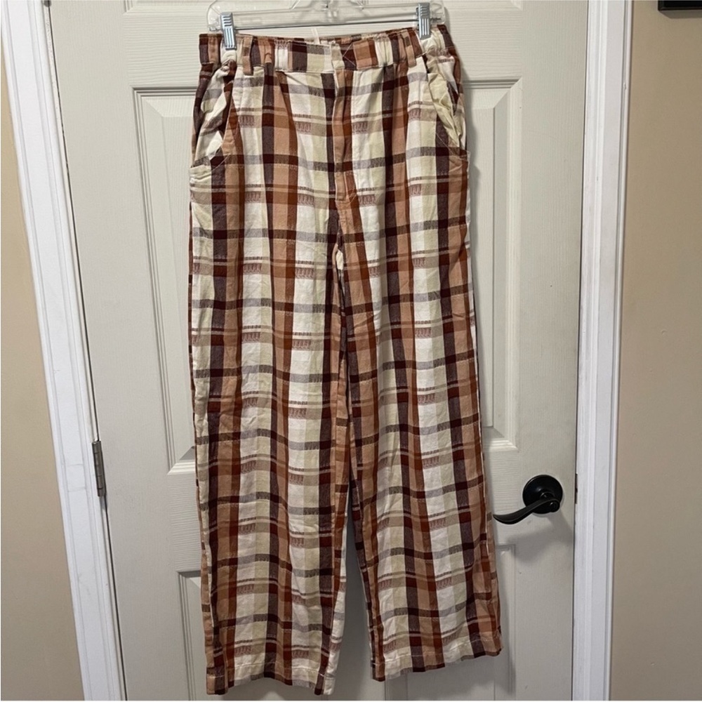 Free People plaid pants small